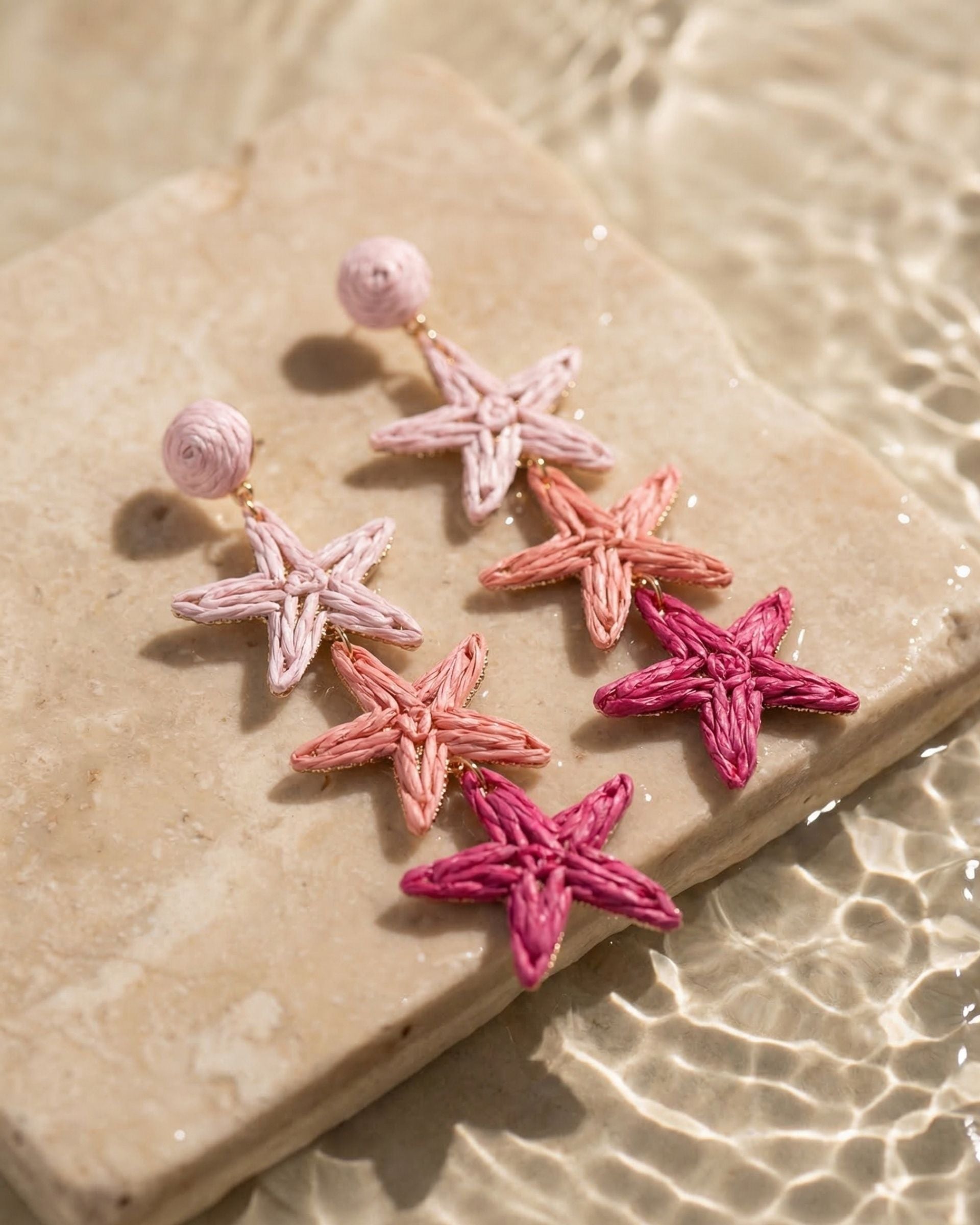 STARFISH TREASURE SUNSET PINK EARRINGS