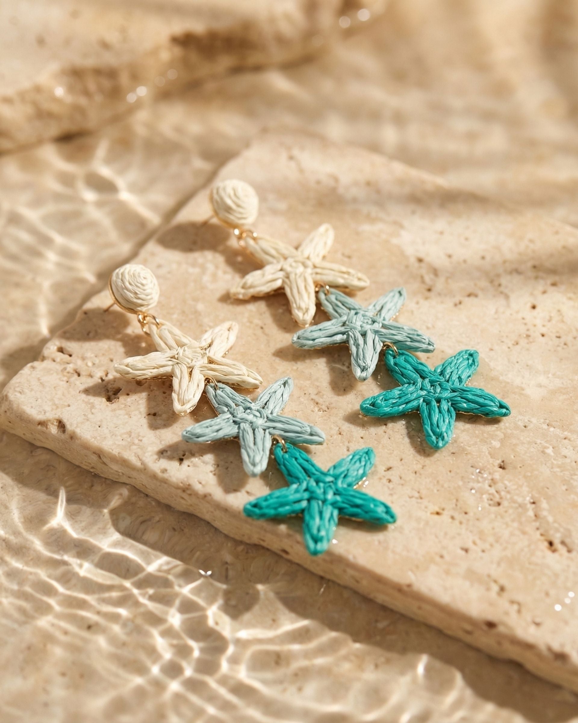 STARFISH TREASURE OCEAN BLUE EARRINGS