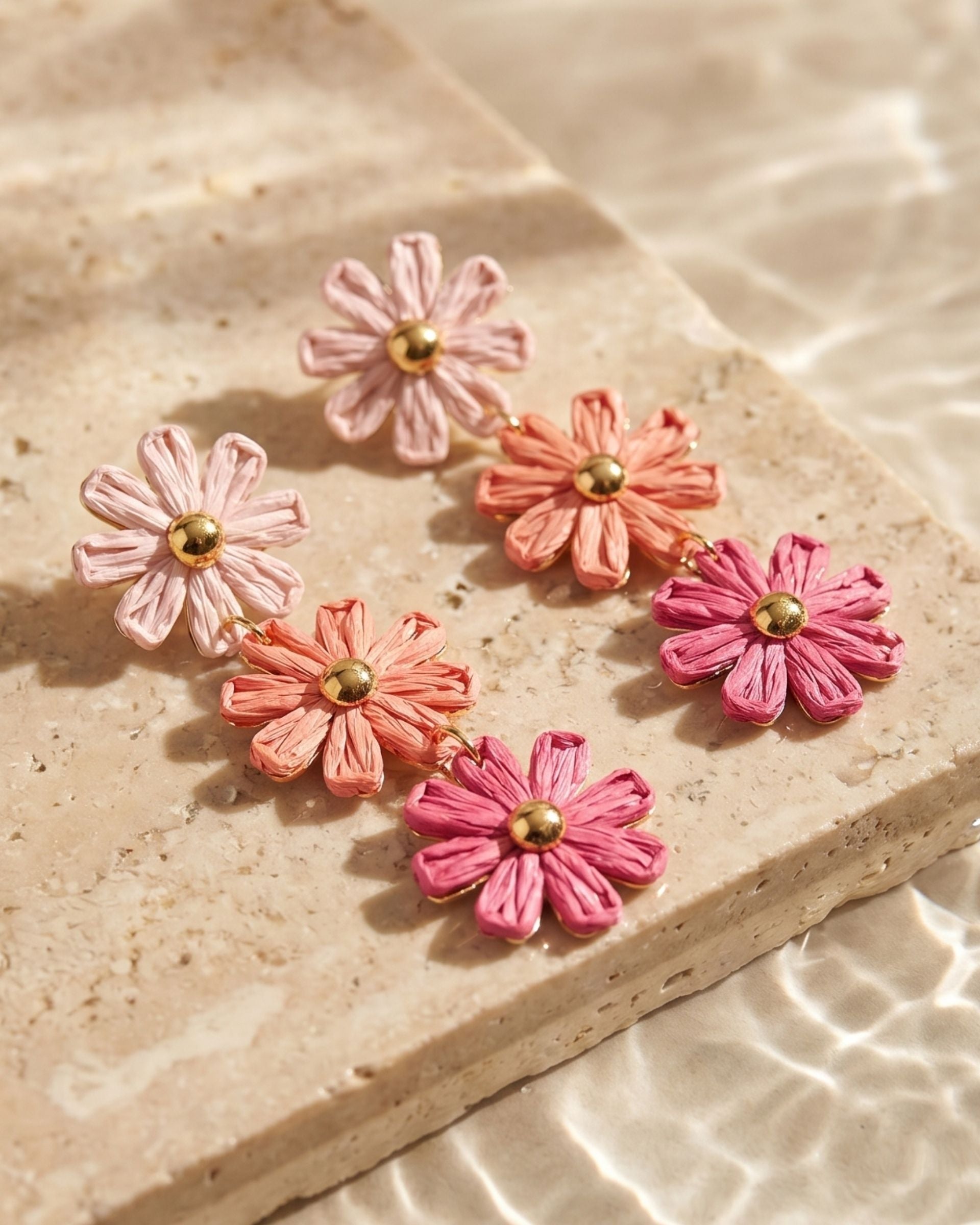COASTAL BLOOM SUNSET PINK EARRINGS