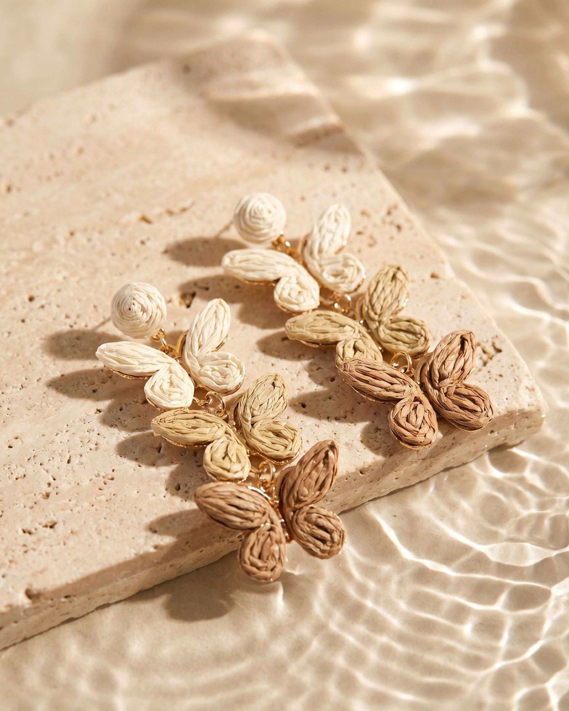 SEABREEZE BUTTERFLY GOLDEN SAND EARRINGS