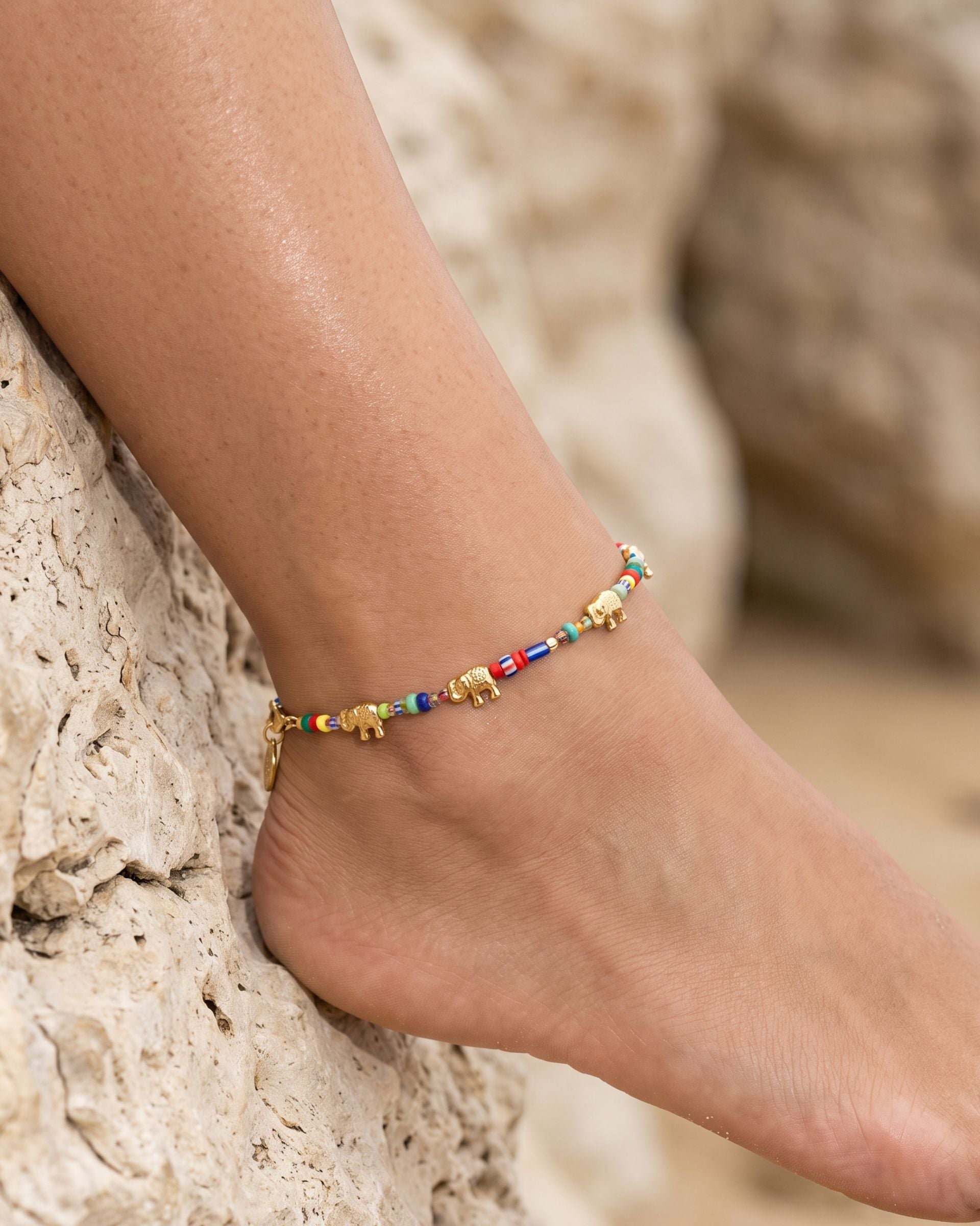 LUCKY ELEPHANT MULTICOLOR ANKLET