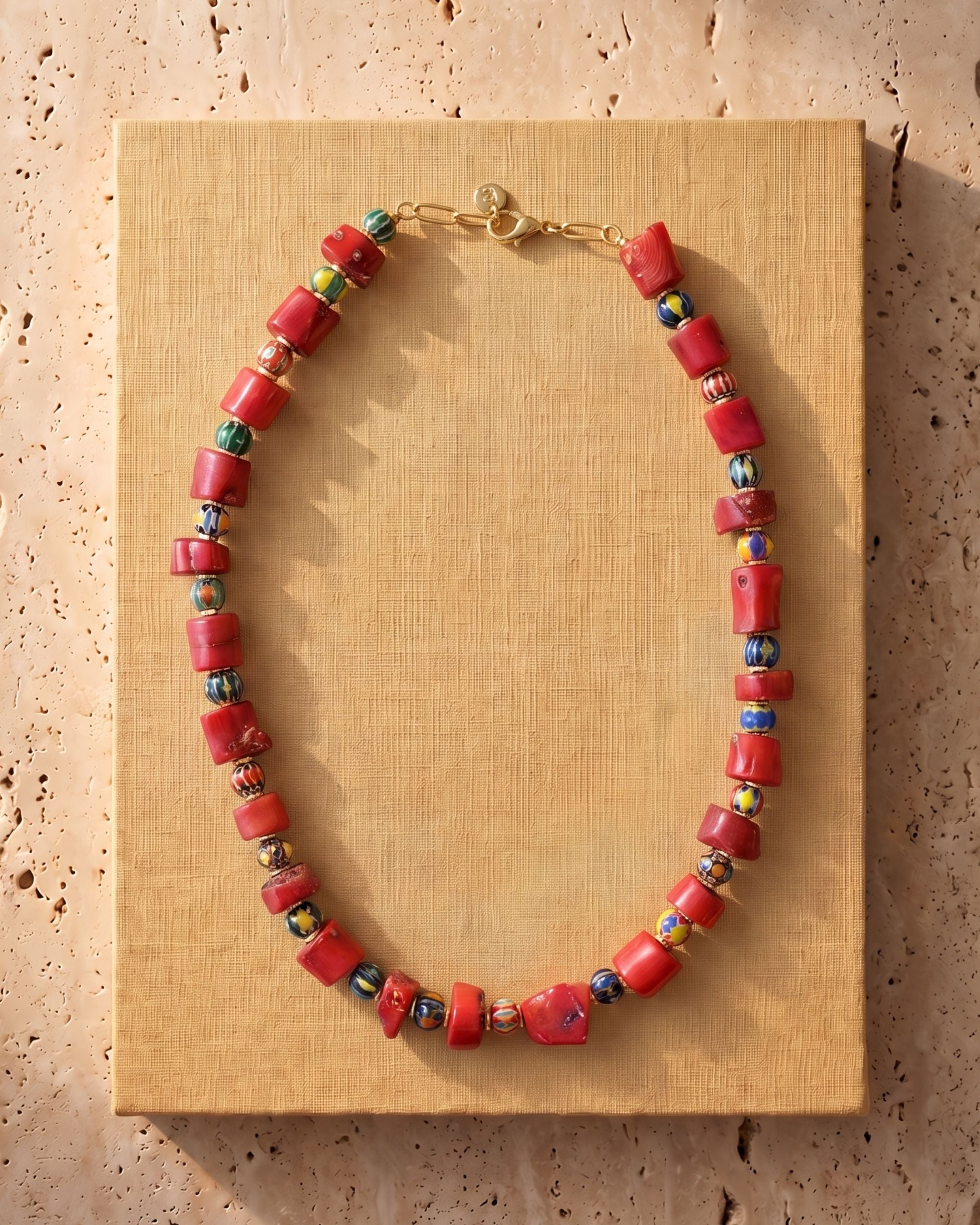 BRASA NOMAD CORAL RED NECKLACE