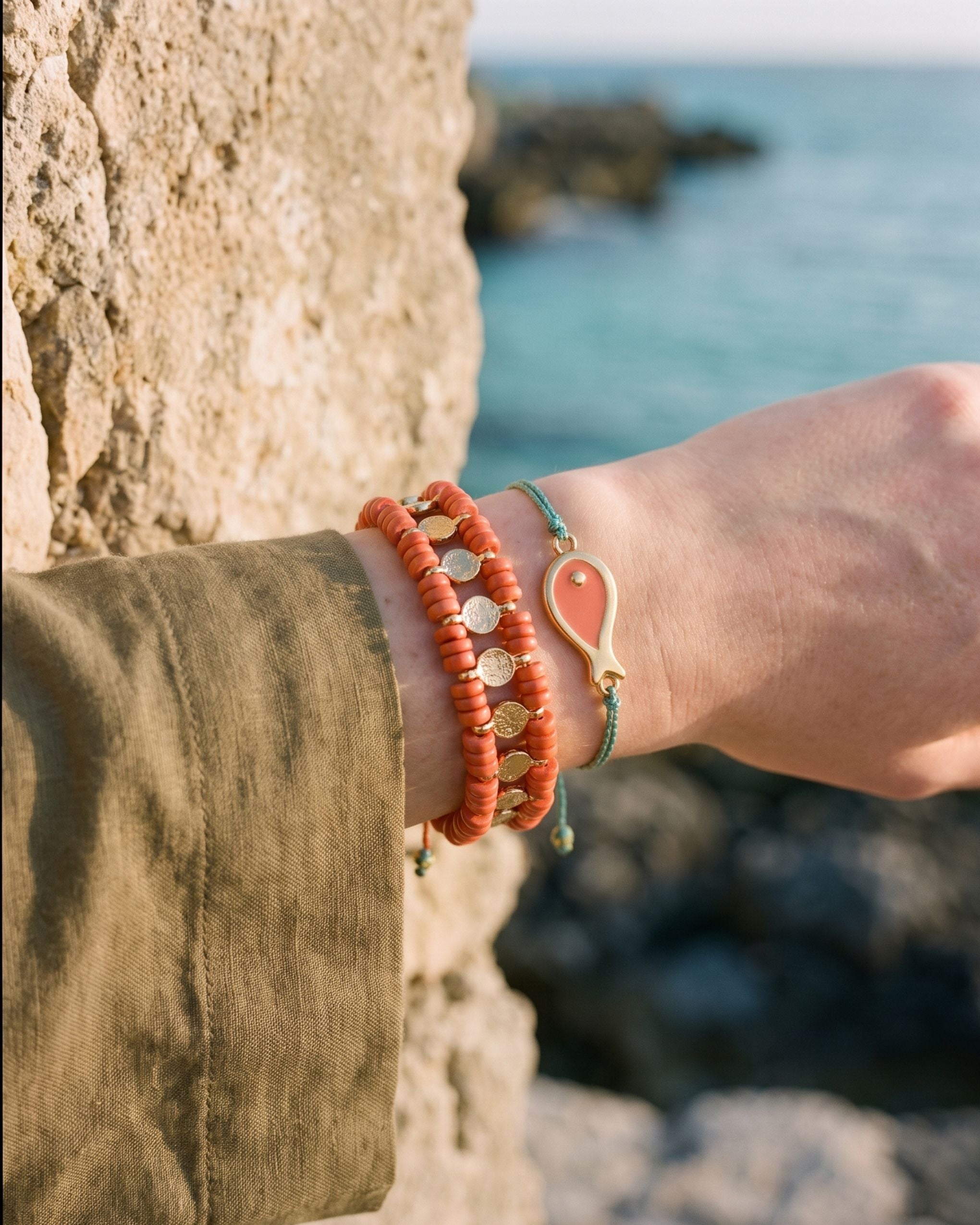 AEGEAN CATCH TURQUOISE ROPE BRACELET