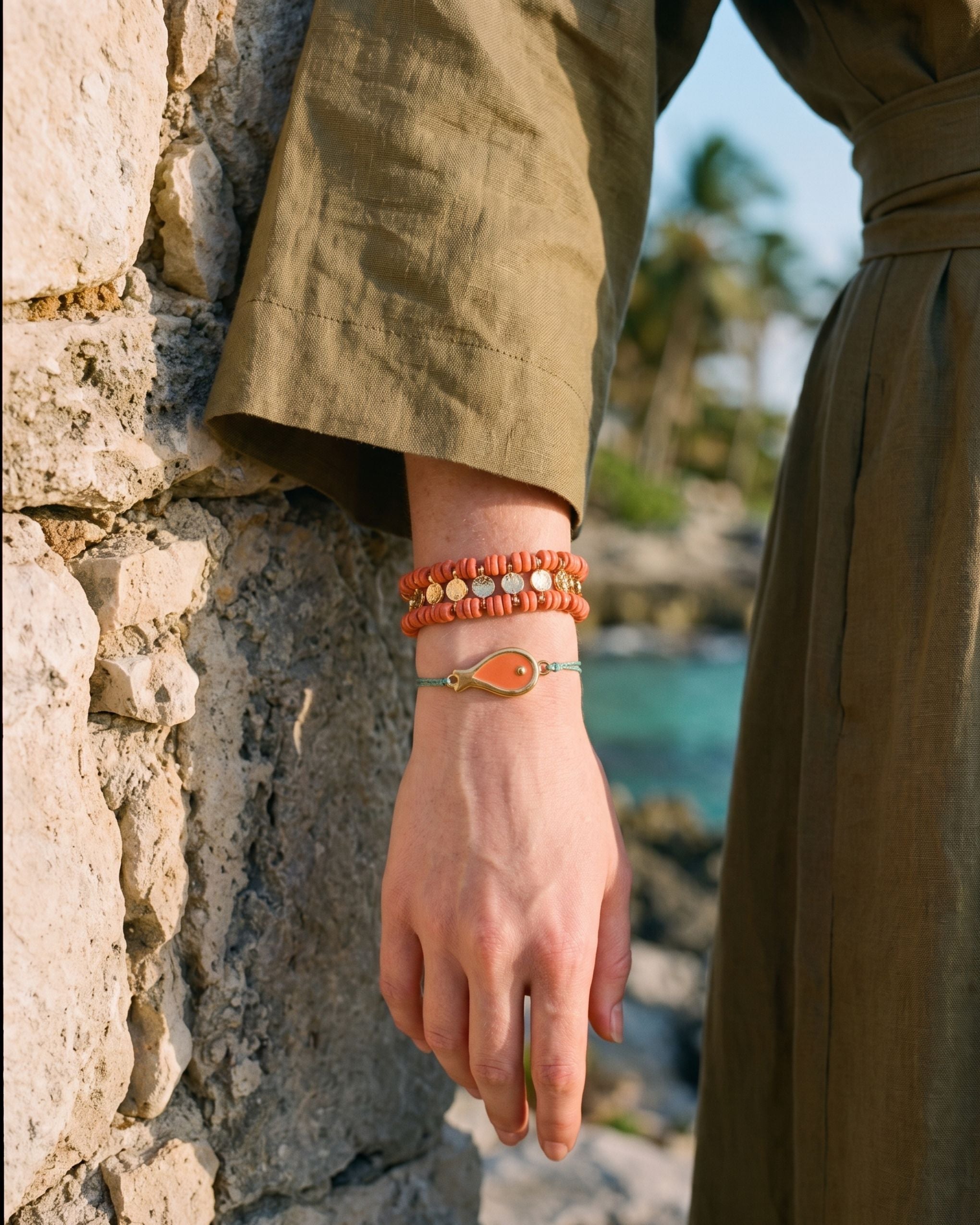 AEGEAN CATCH TURQUOISE ROPE BRACELET