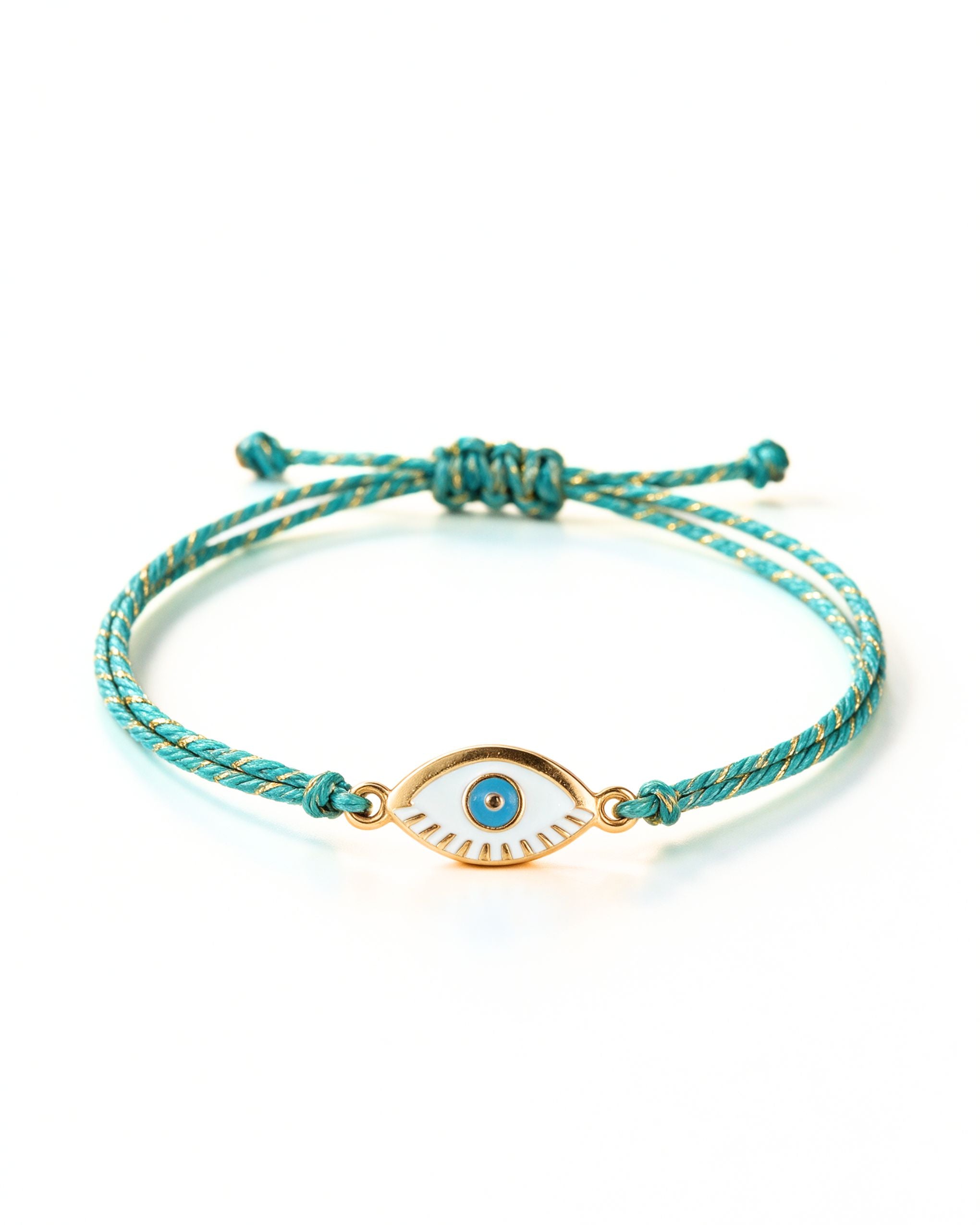 WHITE AURA TURQUOISE ROPE BRACELET