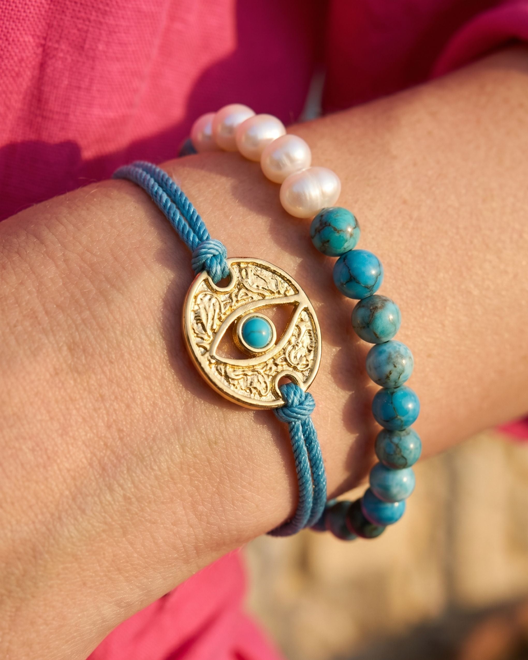 HELIOS GUARDIAN TURQUOISE ROPE BRACELET