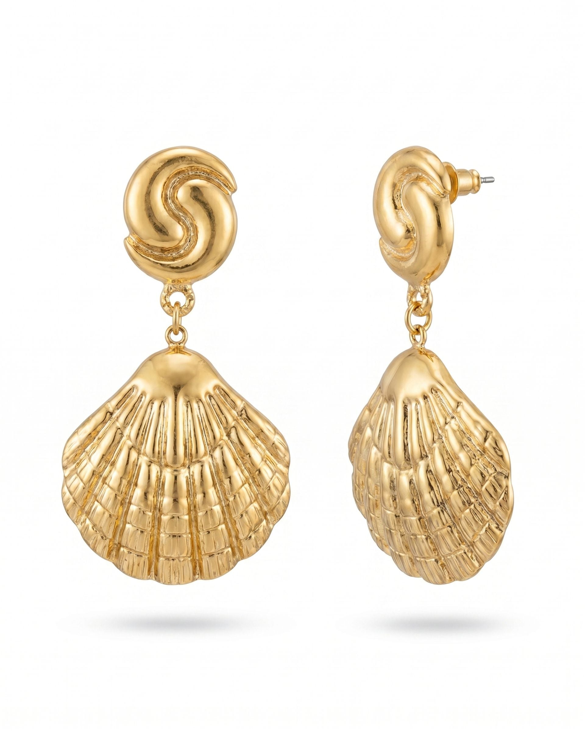 GOLDEN TIDE GOLD PLATED EARRINGS