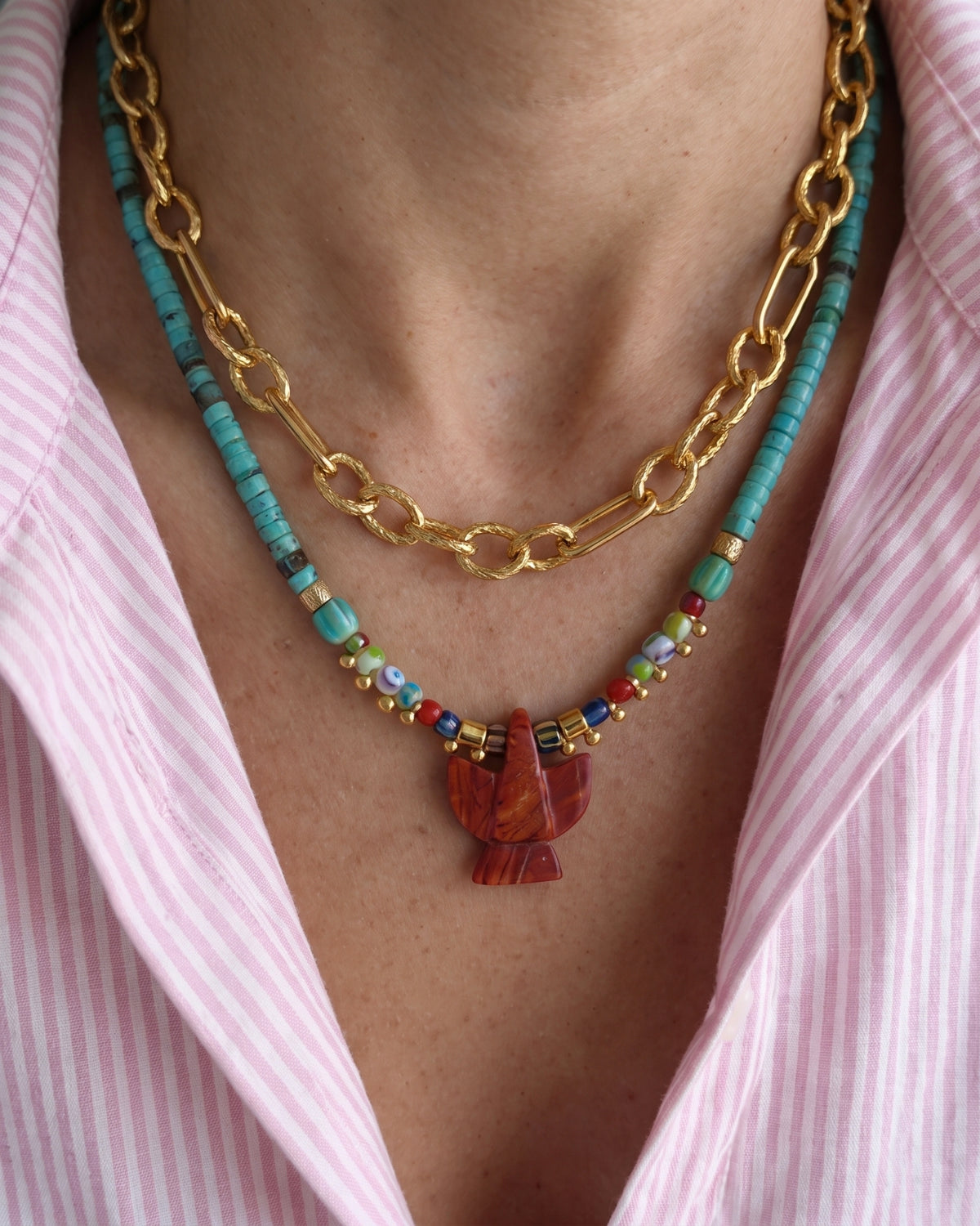 AVORA TURQUOISE EAGLE NECKLACE