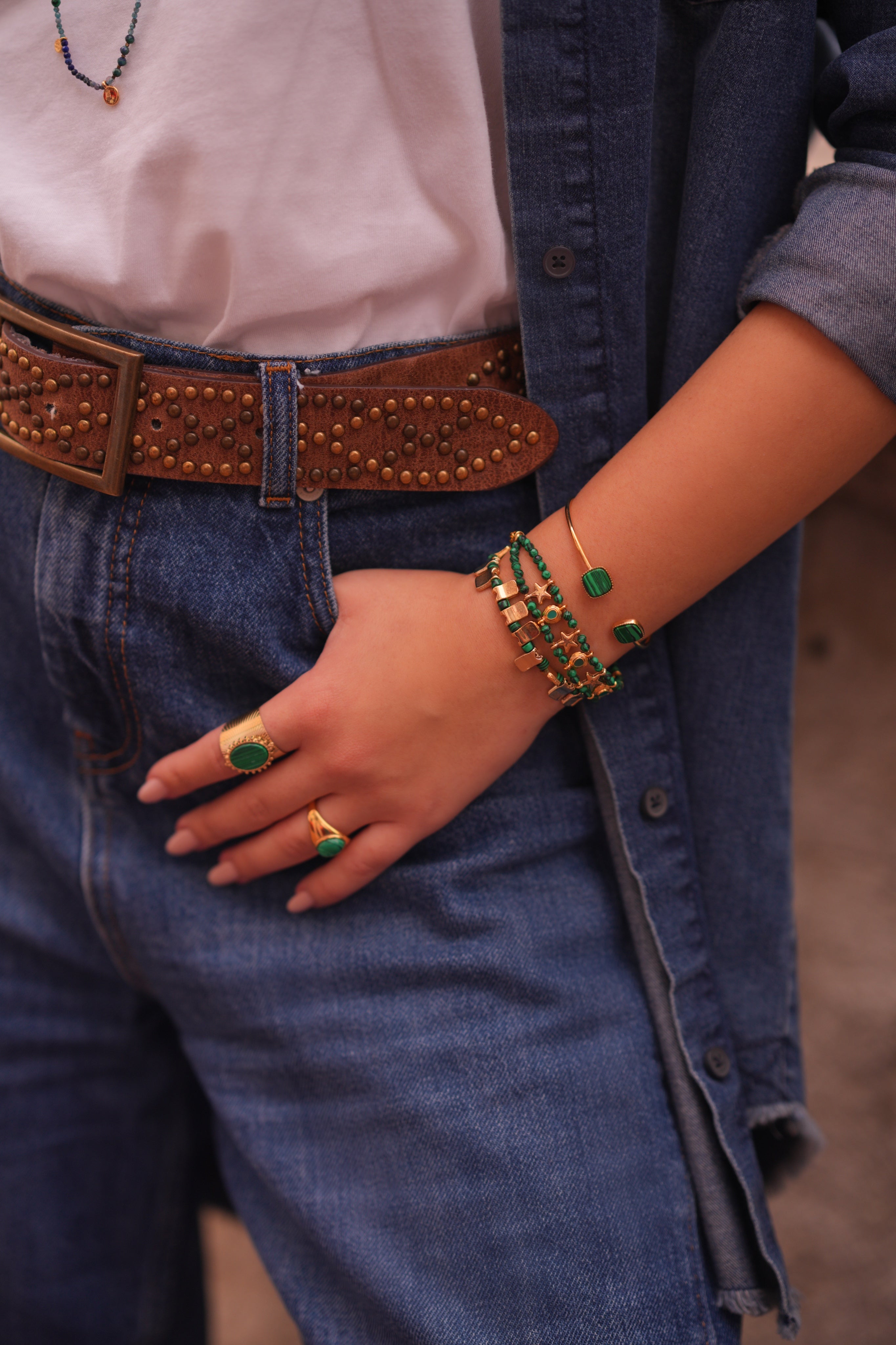 LOVE DROP MALACHITE BRACELET