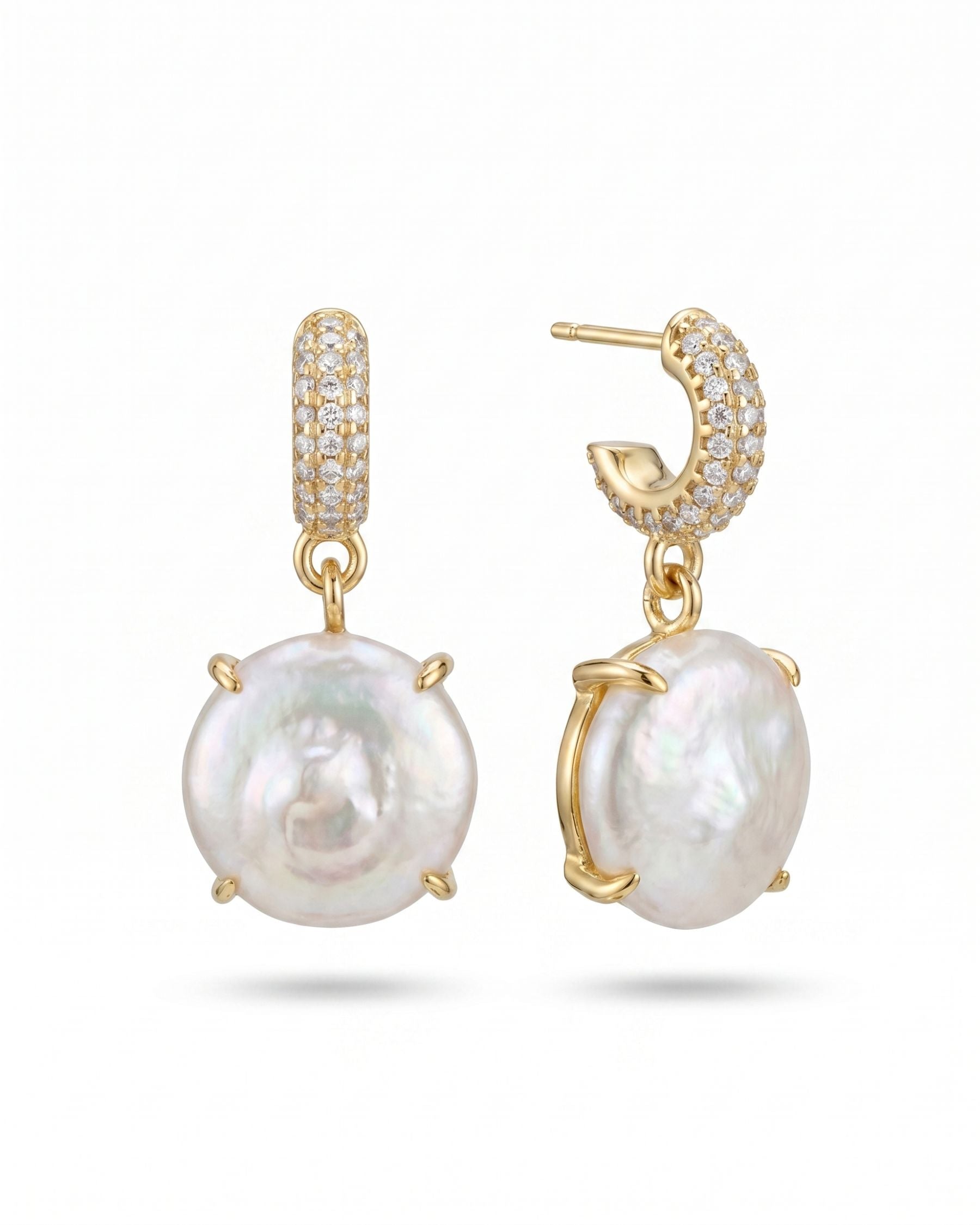 PEARL HALO EARRINGS