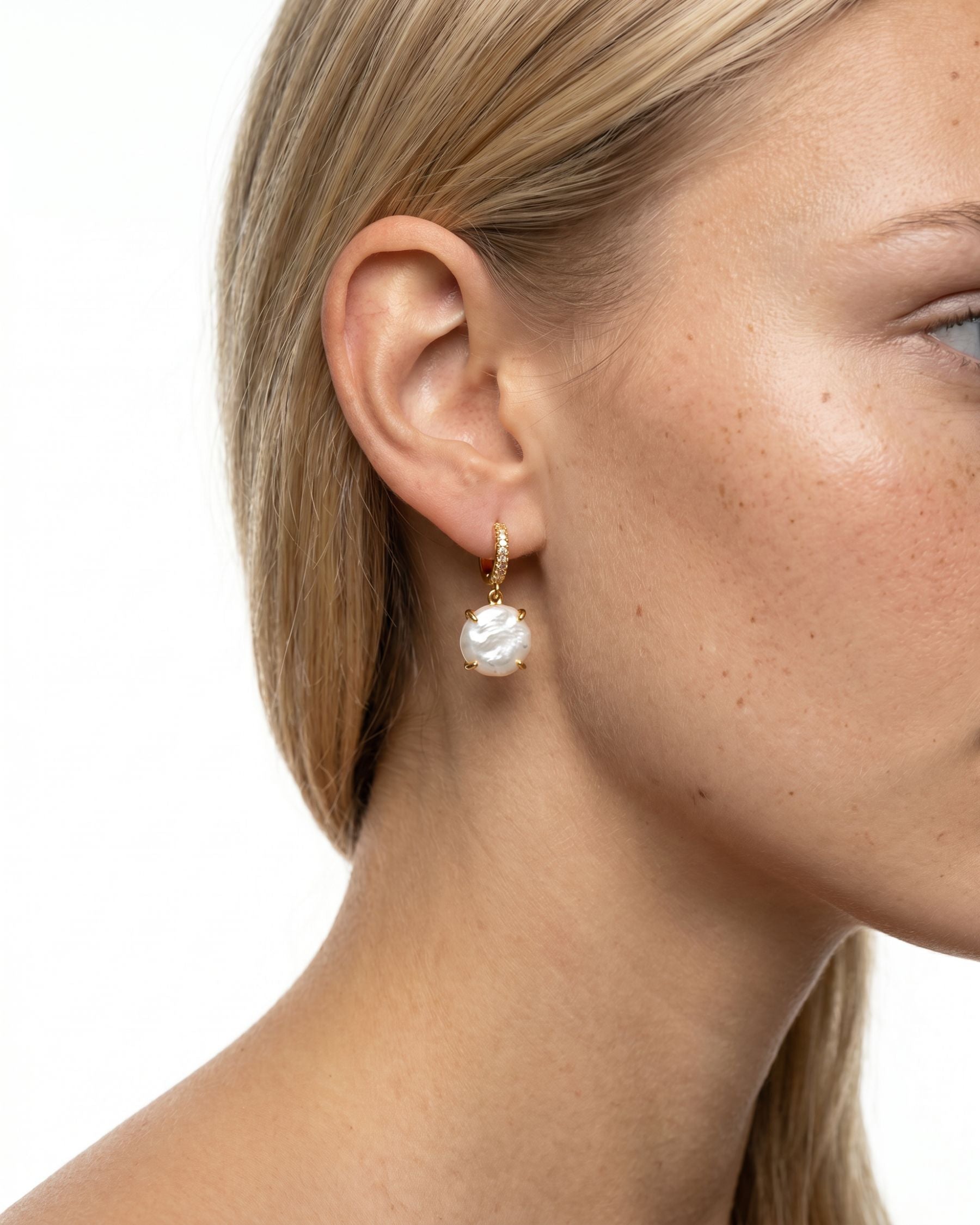 PEARL HALO EARRINGS