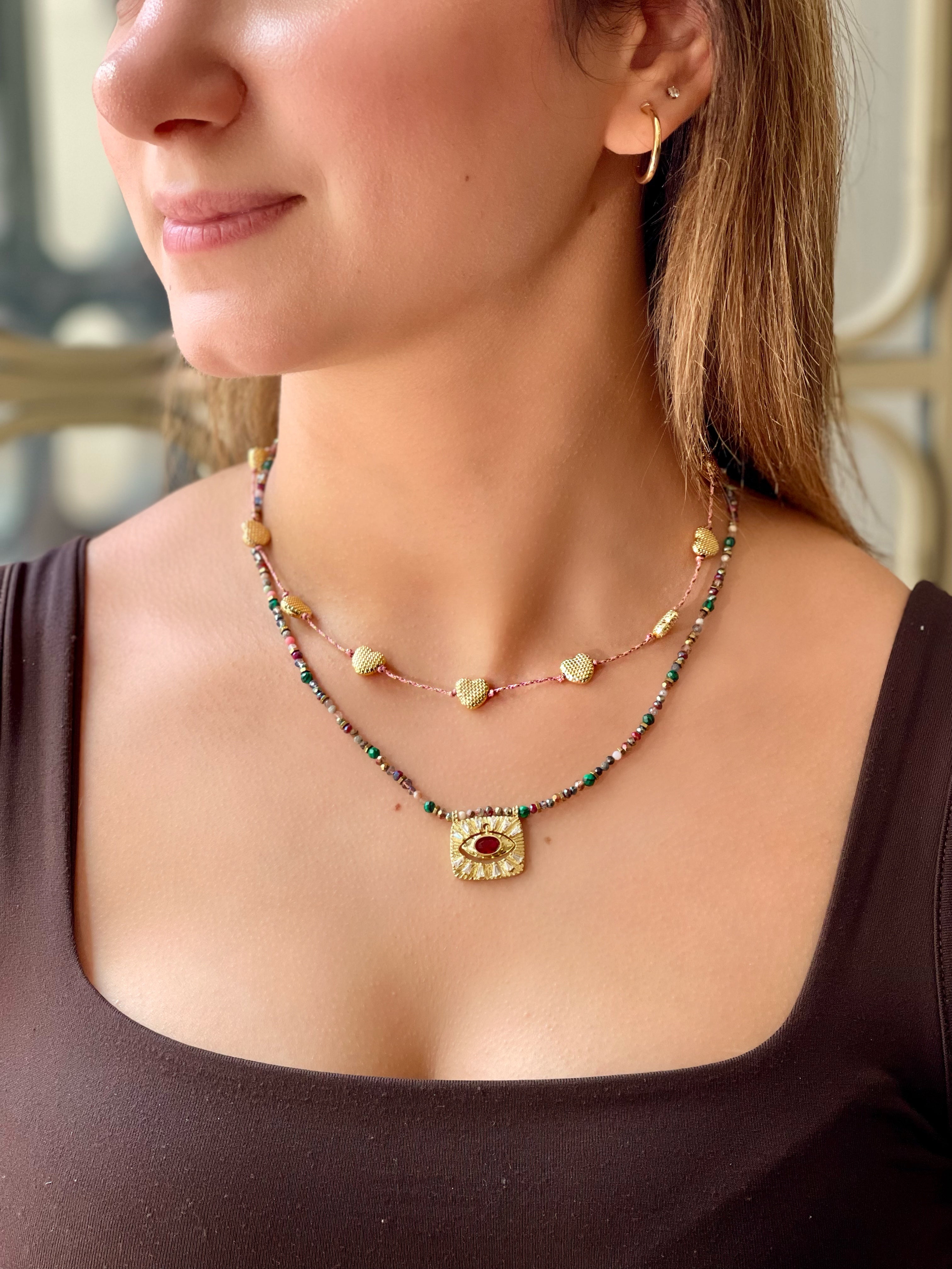 SUMMER MUSE BOLD HEART ROPE NECKLACE