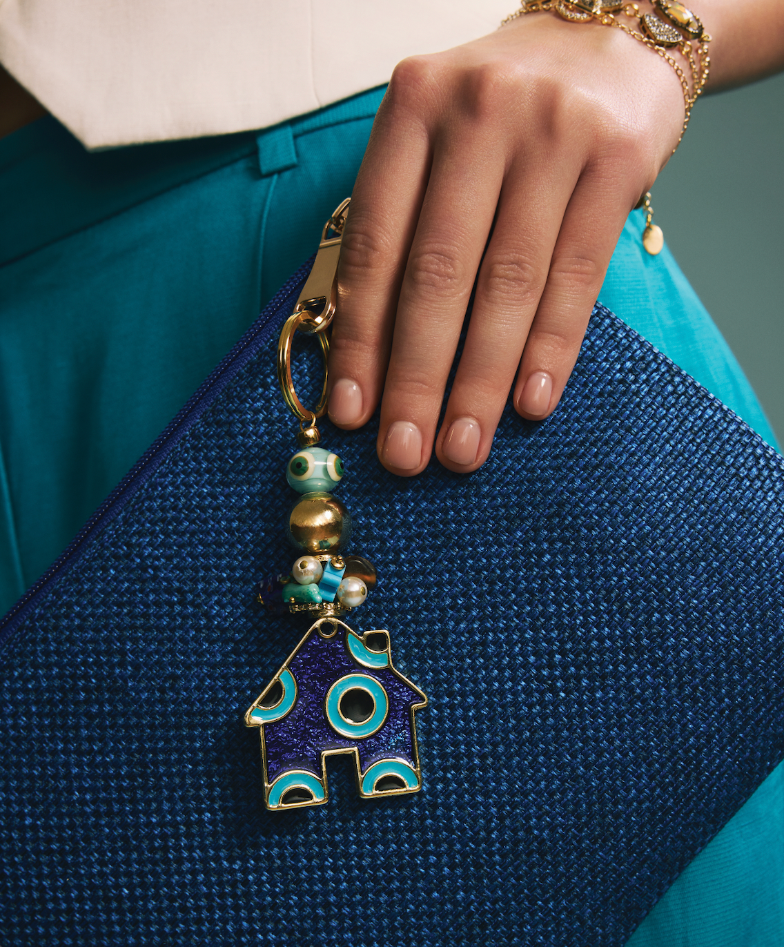HOUSE EVIL EYE KEY CHAIN