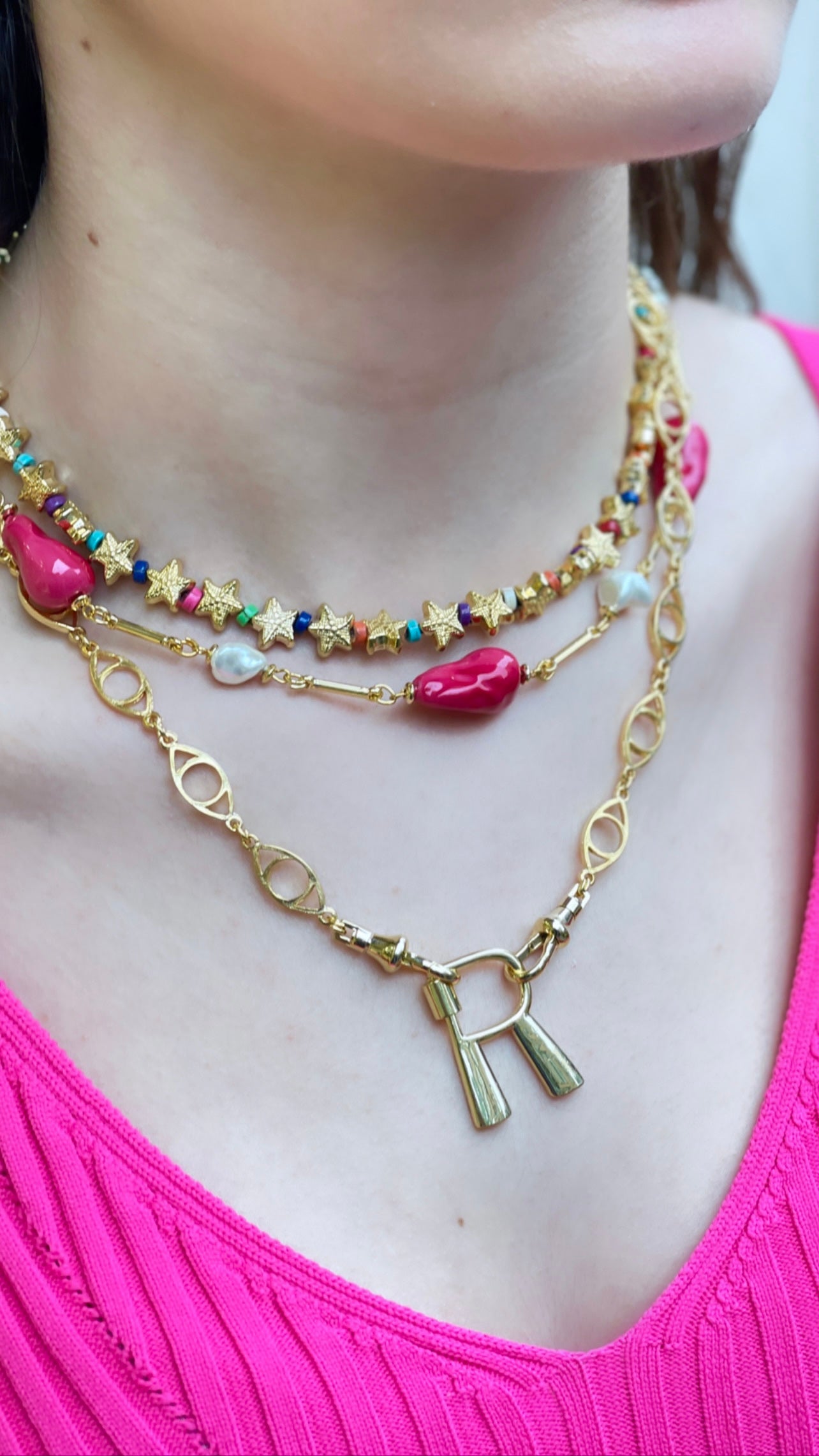 MIAMI FUCHSIA NECKLACE