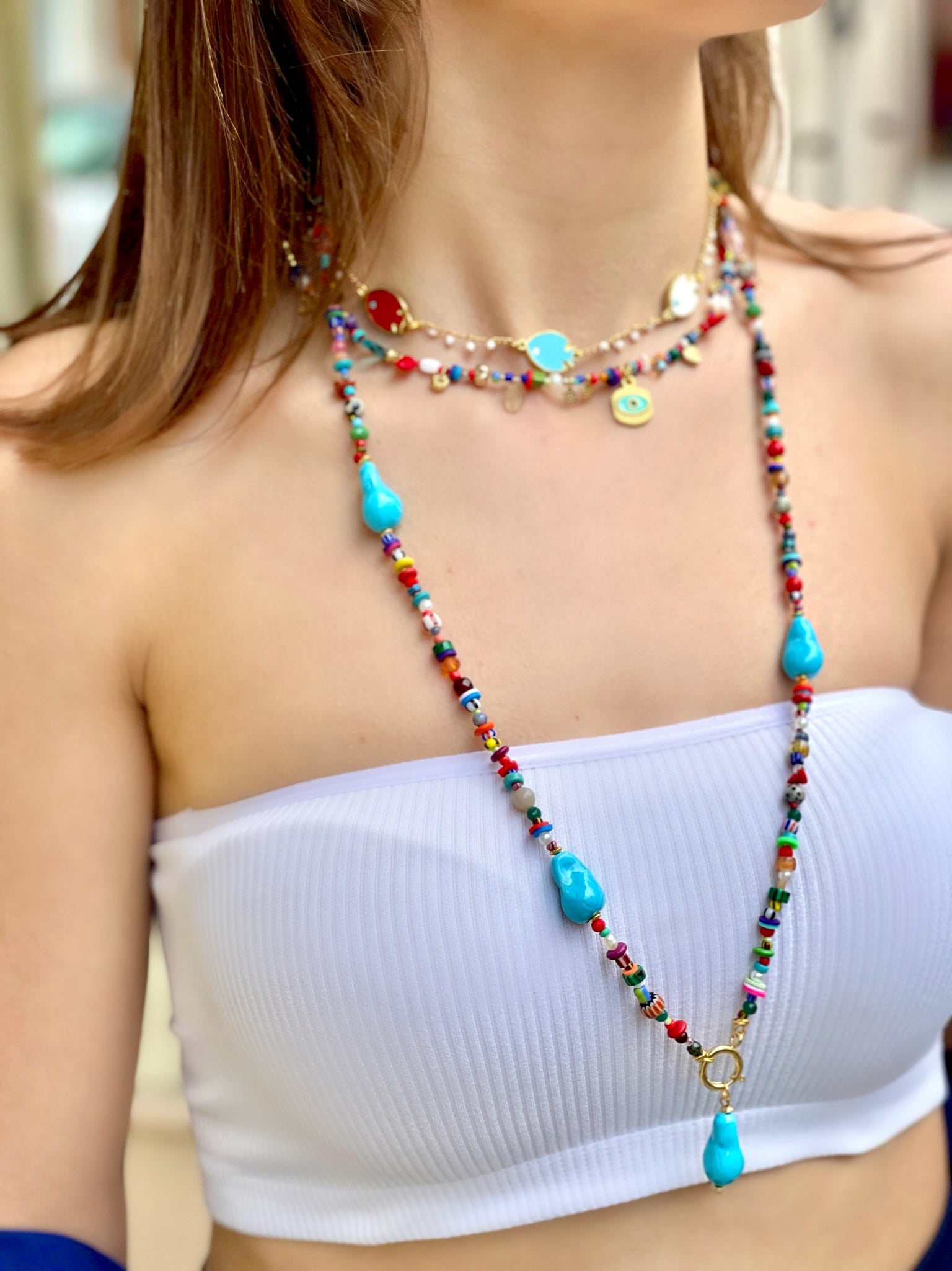 MIAMI TURQUOISE MULTICOLOR NECKLACE