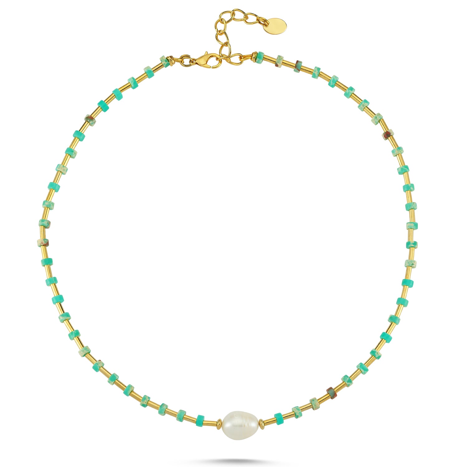 GREEN LOVE PEARL NECKLACE