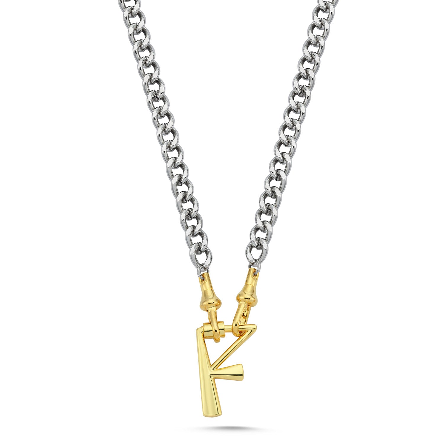 LETTER LOCK CHAIN NECKLACE