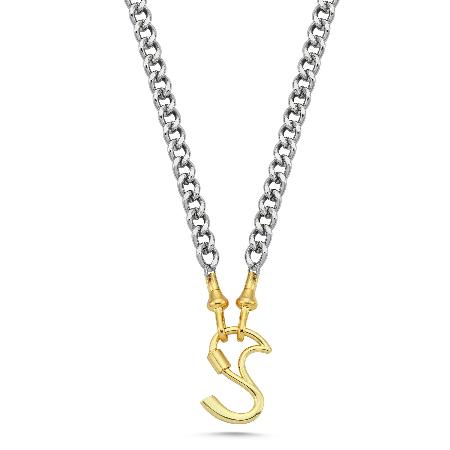 LETTER LOCK CHAIN NECKLACE