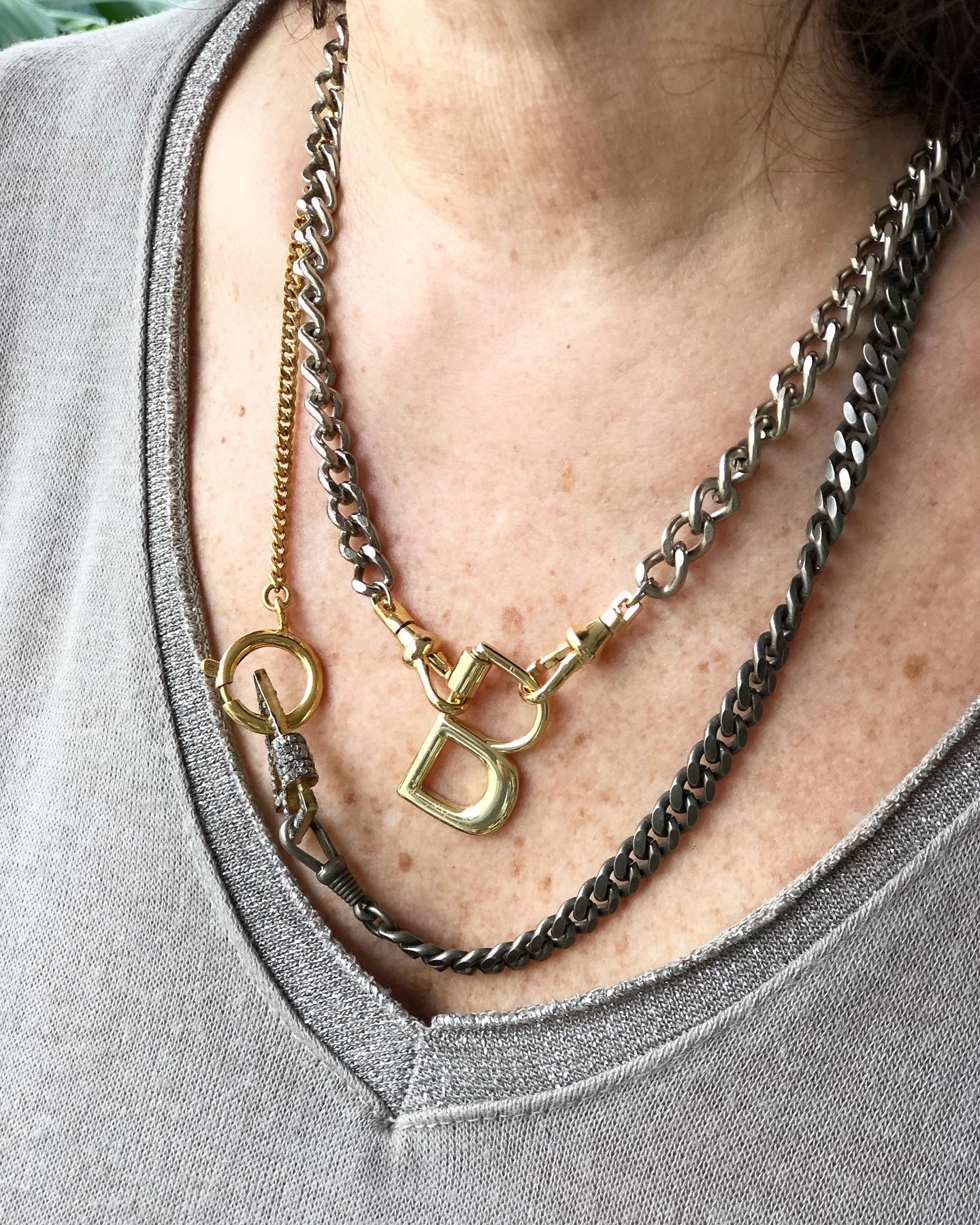 LETTER LOCK CHAIN NECKLACE