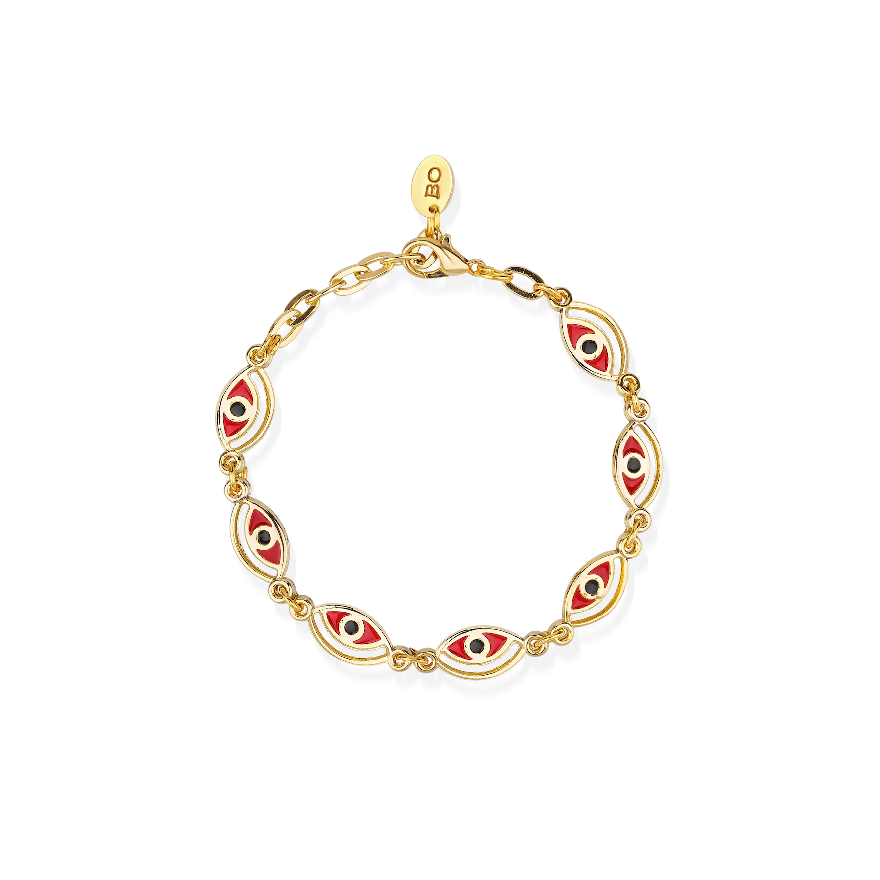 CLEOPATRA RED EVIL EYE BRACELET