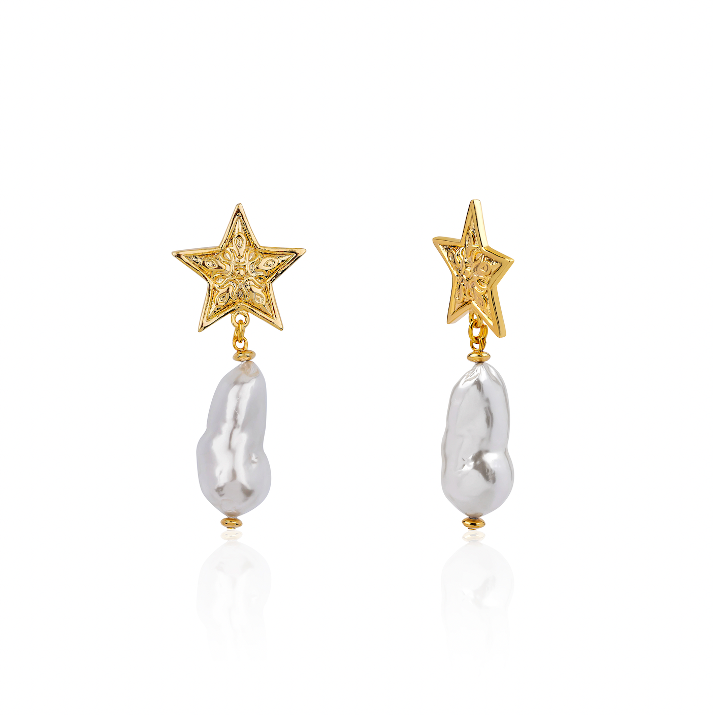SHINING STAR BAROQUE PEARL EARRINGS