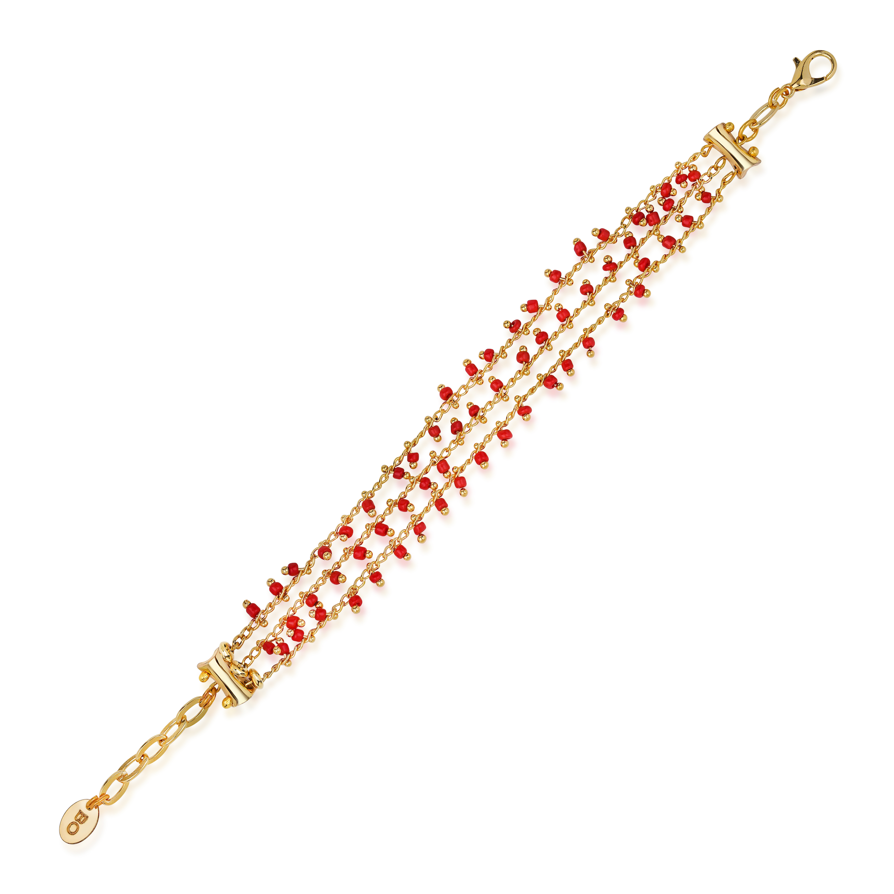 GYPSY RED BEADED BRACELET