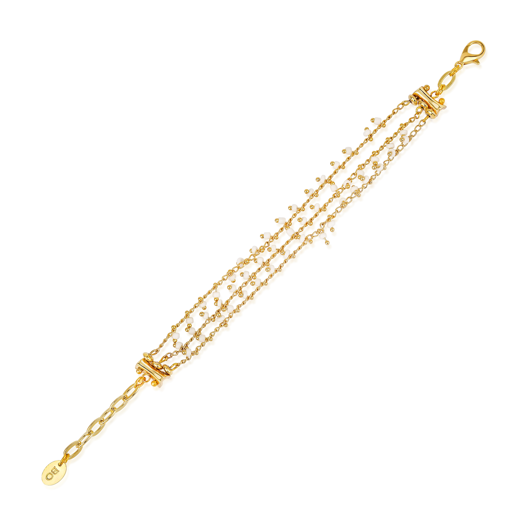 GYPSY WHITE BEADED BRACELET