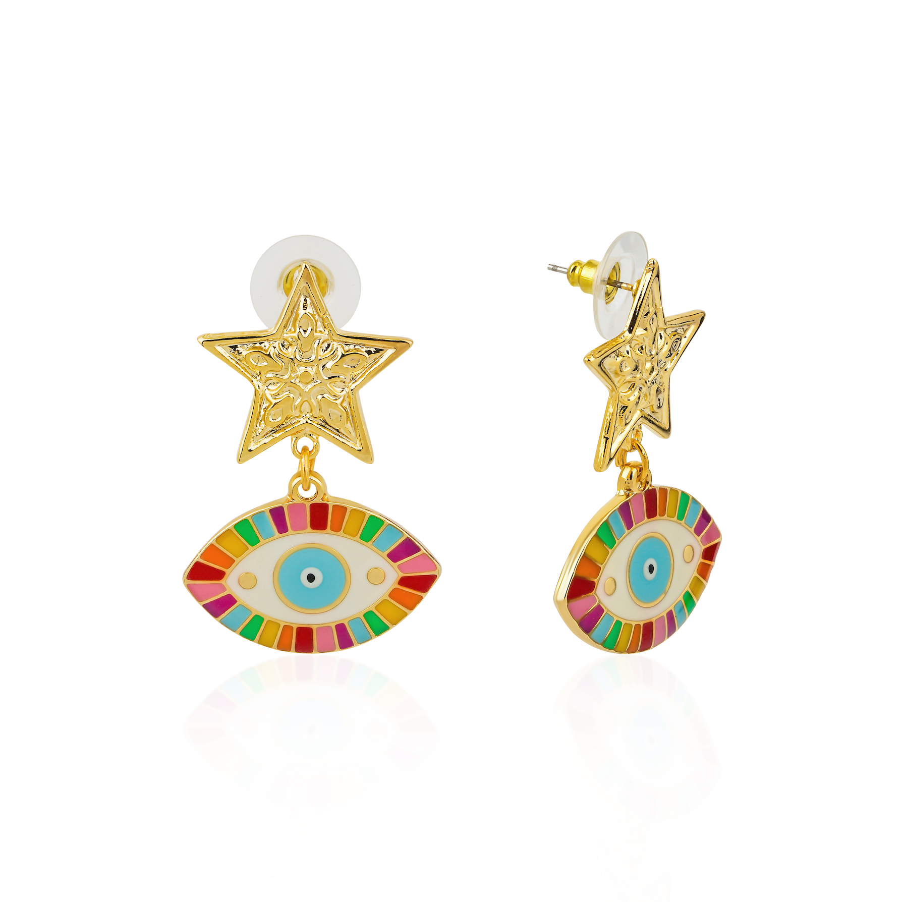 RETRO STAR RAINBOW EARRINGS