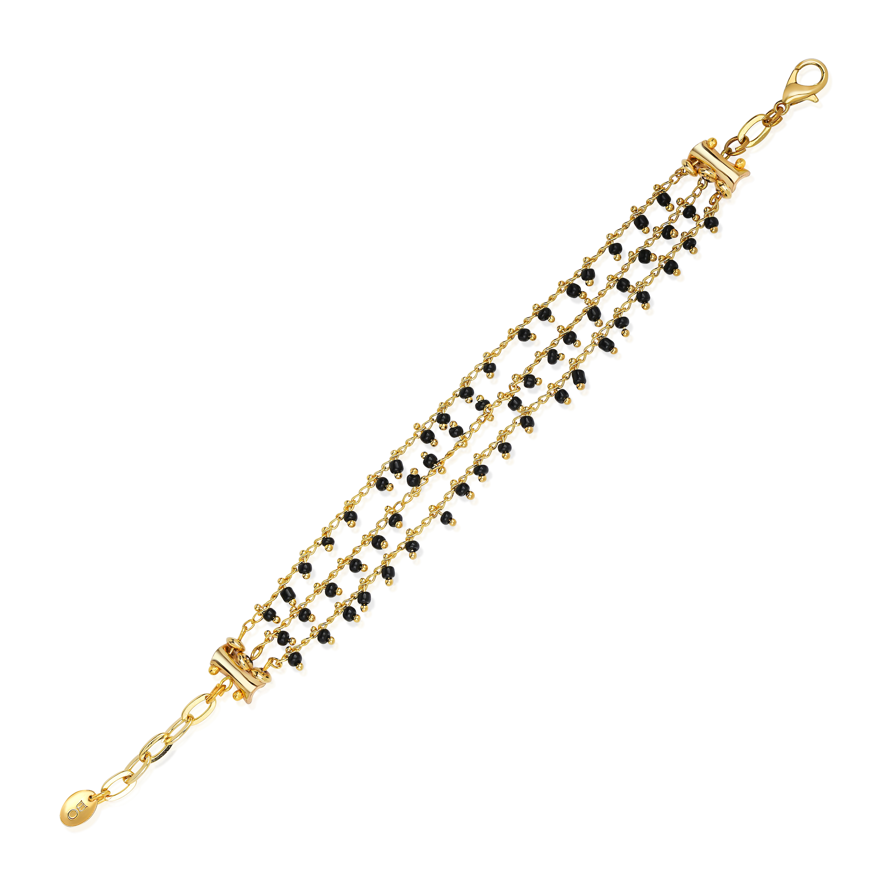 GYPSY BLACK BEADED BRACELET