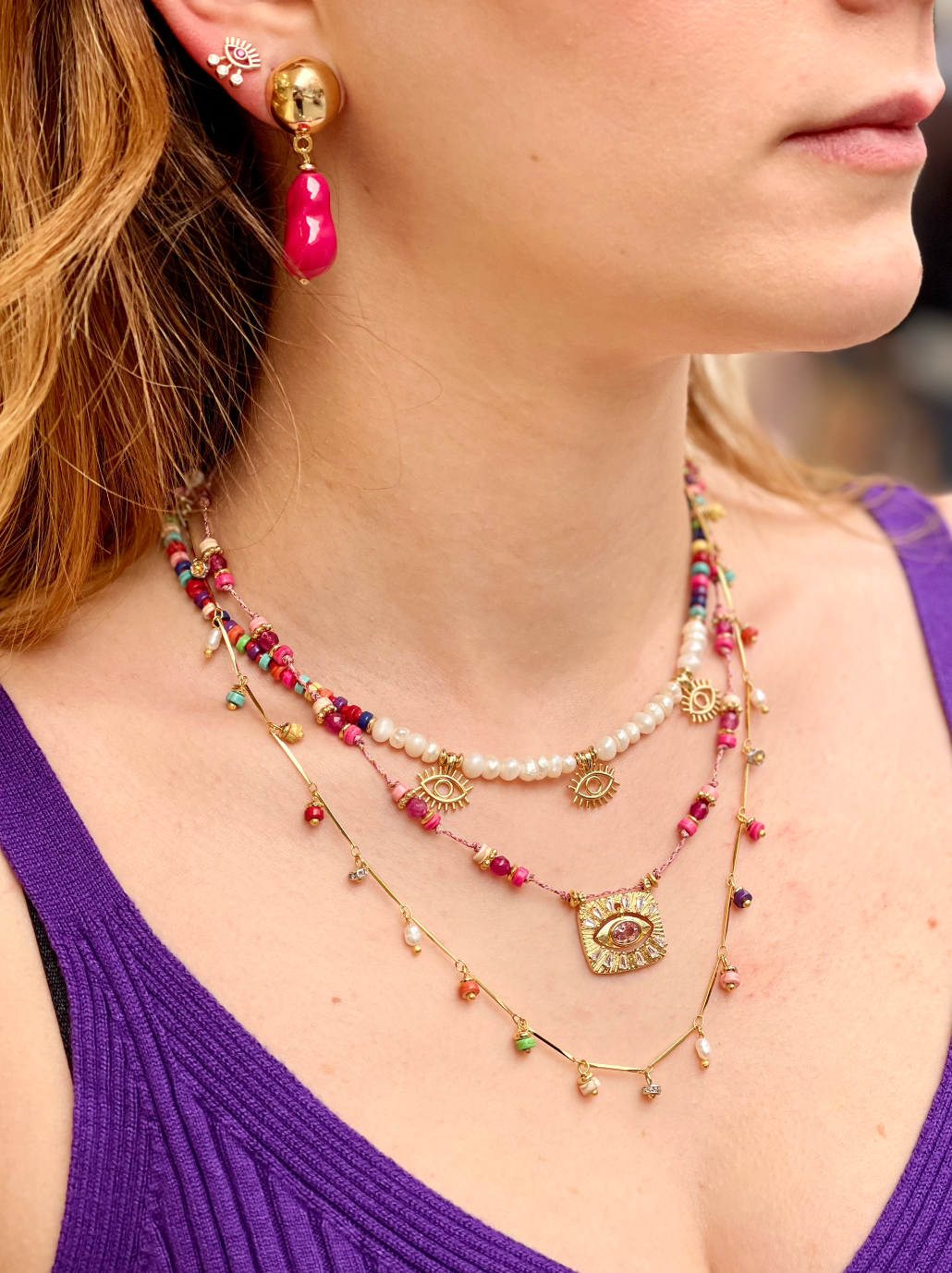 DANCING DISCO RAINBOW SPARKLE NECKLACE