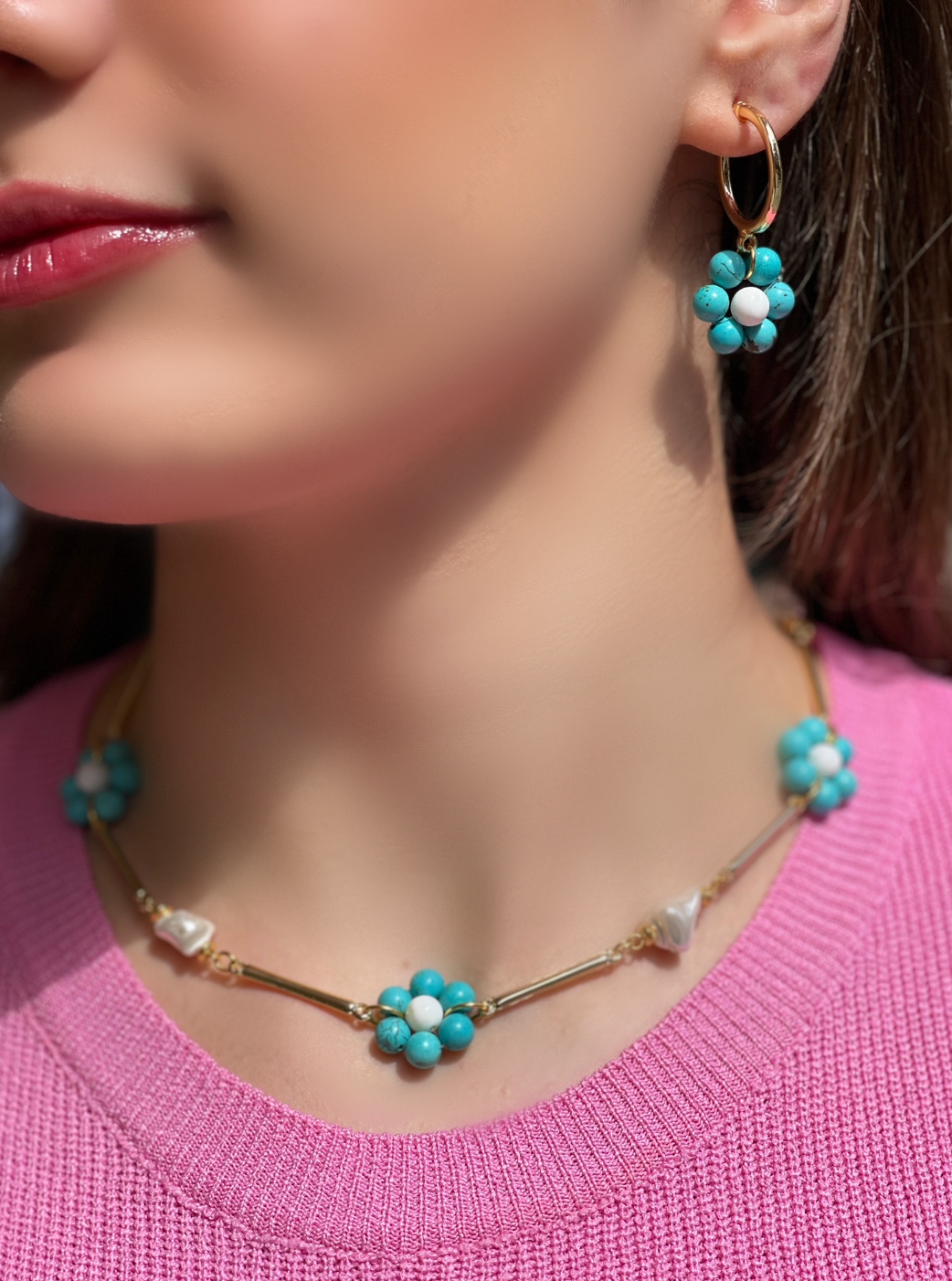 SUMMER BLOSSOM TURQUOISE NECKLACE