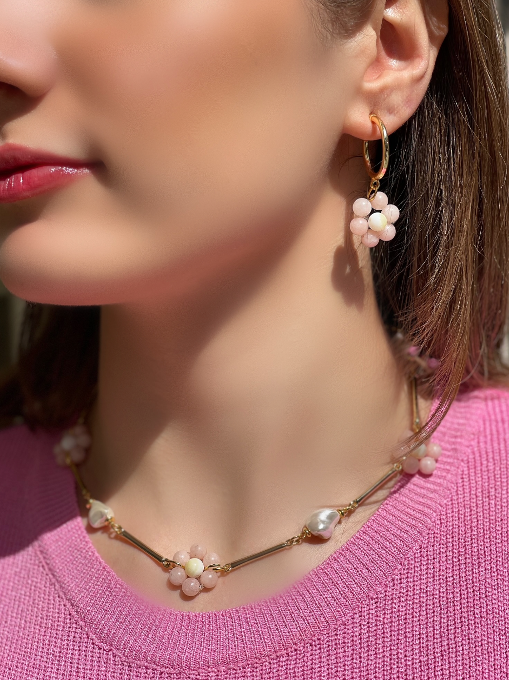 SUMMER BLOSSOM PINK NECKLACE