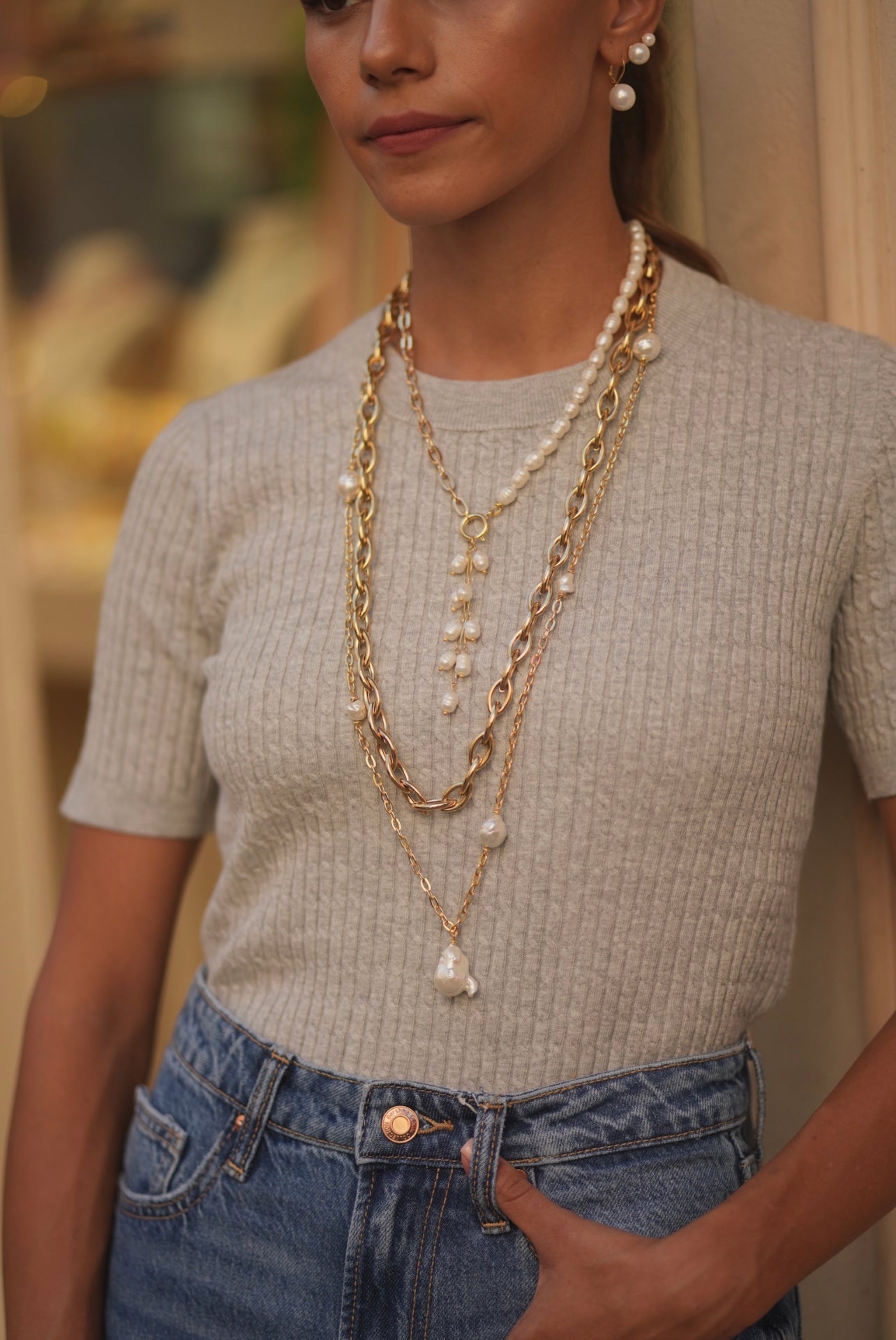 QUEEN BAROQUE PEARL LONG NECKLACE