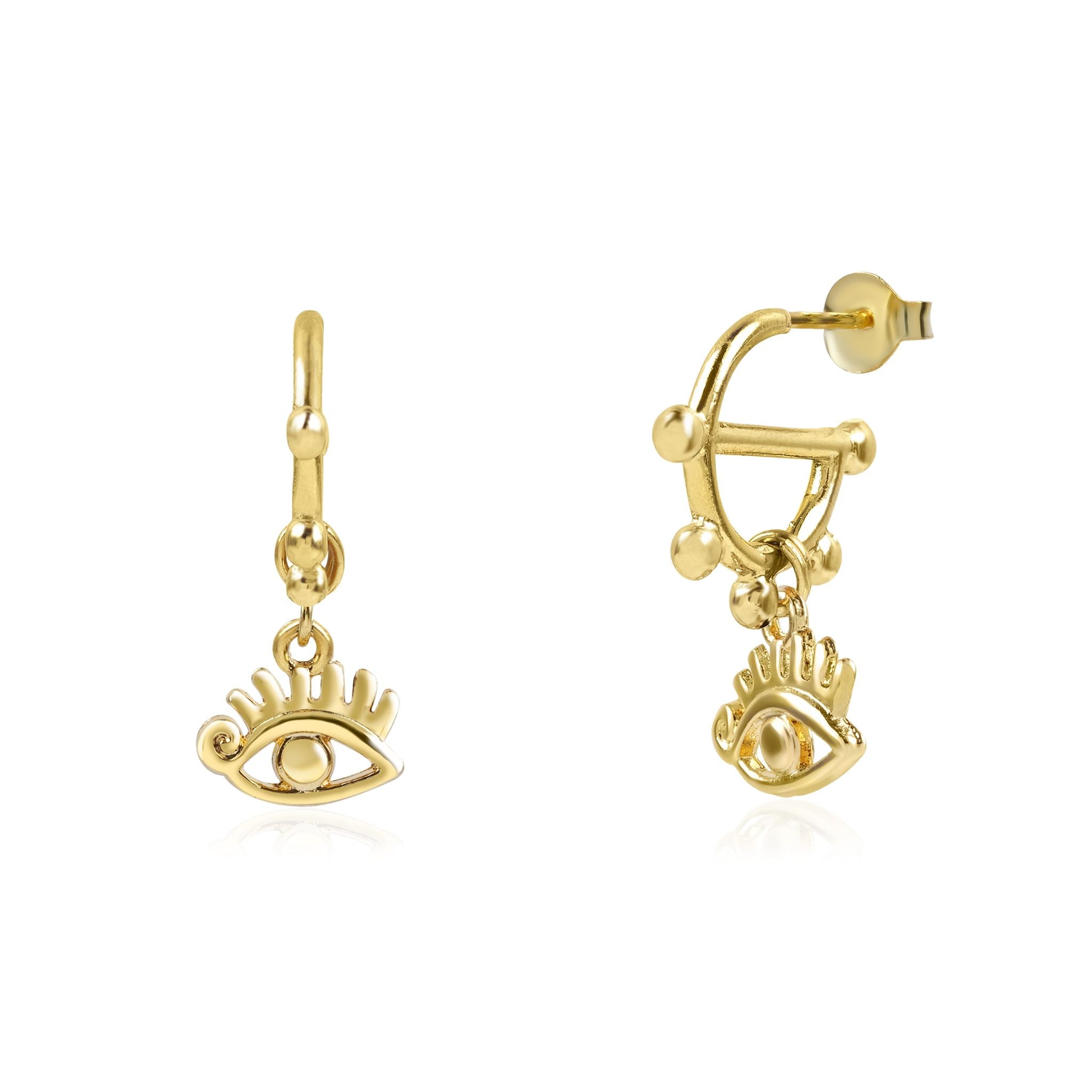 EVIL EYE HOOP EARRINGS