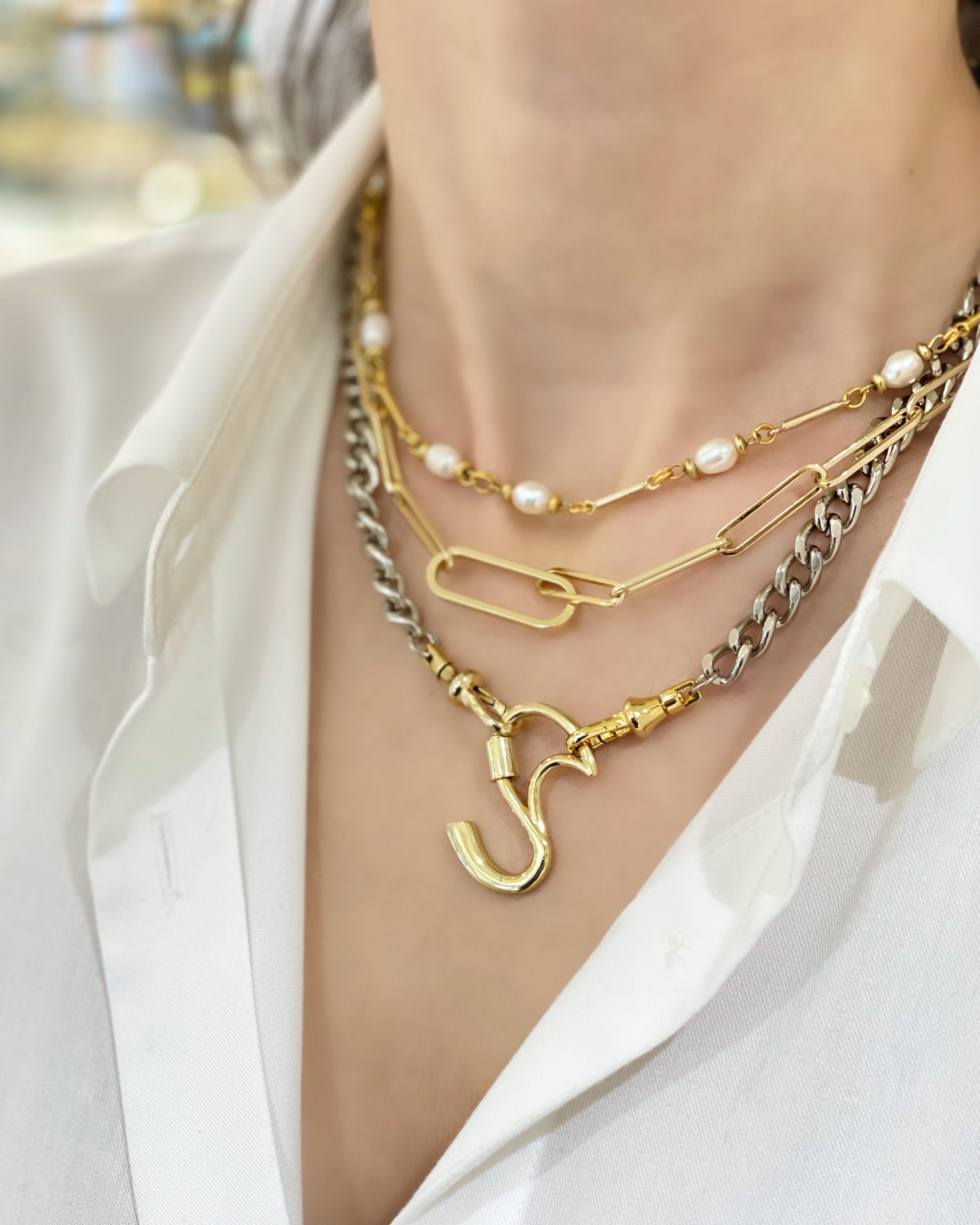 LETTER LOCK CHAIN NECKLACE